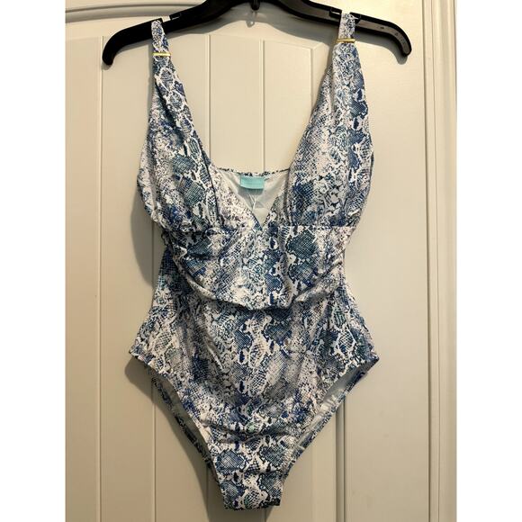 New with Tags One Piece Swim Melissa O Dabash Serpente US Size 10 Made in Italy - Picture 1 of 11